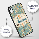 Cute Cartoon Puppy Dogs with Decorative Design Custom Name Protective Phone Case Mobile Cover Durable Everyday Smartphone Shock Resistant