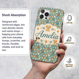 Cute Cartoon Puppy Dogs with Decorative Design Custom Name Protective Phone Case Mobile Cover Durable Everyday Smartphone Shock Resistant