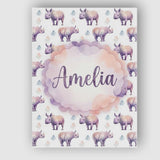 Personalised Name Pastel Purple Watercolor Custom  Unique Gift Idea Elegant Feature Canvas Wall Art Print Decor Picture Ready to Hang
