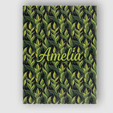 Personalised Name Lush Green Tropical Custom Modern Room Accent Creative Decorator Style Canvas Wall Art Print Decor Picture Ready to Hang