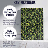Personalised Name Lush Green Tropical Custom Modern Room Accent Creative Decorator Style Canvas Wall Art Print Decor Picture Ready to Hang