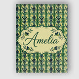 Personalised Name Stylized Vertical Botanical Custom Unique Gift Idea Modern Room Accent Canvas Wall Art Print Decor Picture Ready to Hang