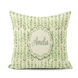 Custom Name Flowing Abstract Leaves with Dotted Accents Seamless Square Filled Cushion Throw Pillow Sofa Bed Home Decor Zip Washable UK Made