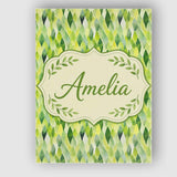 Personalised Name Layered Watercolor Green Custom  Unique Gift Idea Elegant Feature Canvas Wall Art Print Decor Picture Ready to Hang