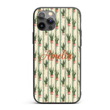 Vintage Snake Plant Pots with Soft Printed Design Custom Name Protective Phone Case Mobile Cover Durable Everyday Smartphone Shock Resistant
