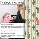 Vintage Snake Plant Pots with Soft Striped Background Seamless  Personalised Custom Name Super Soft Fleece Blanket Bed Sofa Throw