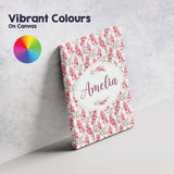 Personalised Name Delicate Pink Watercolor Custom  Unique Gift Idea Elegant Feature Canvas Wall Art Print Decor Picture Ready to Hang