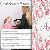 Delicate Pink Watercolor Blossom Sprigs on Soft Background Seamless  Personalised Custom Name Super Soft Fleece Blanket Bed Sofa Throw