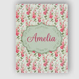 Personalised Name Soft Pink Floral Sprigs Custom  Unique Gift Idea Elegant Feature Canvas Wall Art Print Decor Picture Ready to Hang