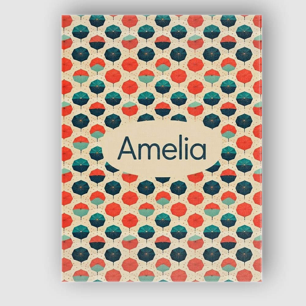Personalised Name Geometric Umbrella Custom Premium Decorative Design Modern Room Accent Canvas Wall Art Print Decor Picture Ready to Hang