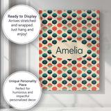 Personalised Name Geometric Umbrella Custom Premium Decorative Design Modern Room Accent Canvas Wall Art Print Decor Picture Ready to Hang
