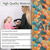 Colorful Overlapping Paper Umbrellas in Warm Orange and Teal  Personalised Custom Name Super Soft Fleece Blanket Bed Sofa Throw