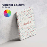 Personalised Name Delicate Pastel Mini Custom  Modern Room Accent Elegant Feature Canvas Wall Art Print Decor Picture Ready to Hang