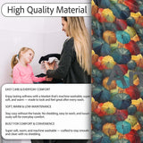 Vibrant Multicolor Umbrella Cluster with Deep Tones Seamless  Personalised Custom Name Super Soft Fleece Blanket Bed Sofa Throw
