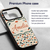 Small Umbrellas in Teal and Orange Printed Design Custom Name Protective Phone Case Mobile Cover Durable Everyday Smartphone Shock Resistant