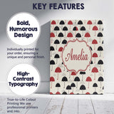 Personalised Name Bold Black and Red Custom Premium Decorative Design Modern Room Accent Canvas Wall Art Print Decor Picture Ready to Hang