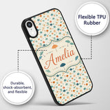 Watercolor Style Umbrellas with Printed Design Custom Name Protective Phone Case Mobile Cover Durable Everyday Smartphone Shock Resistant