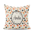 Custom Name Umbrellas with Raindrops and Dots Seamless Name Cute Square Filled Cushion Throw Pillow Sofa Bed Home Decor Zip Washable UK Made