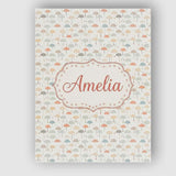 Personalised Name Soft Pastel Umbrellas Custom  Modern Room Accent Elegant Feature Canvas Wall Art Print Decor Picture Ready to Hang