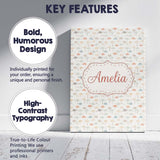 Personalised Name Soft Pastel Umbrellas Custom  Modern Room Accent Elegant Feature Canvas Wall Art Print Decor Picture Ready to Hang