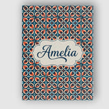 Personalised Name Geometric Floral Tile in Custom  Unique Gift Idea Elegant Feature Canvas Wall Art Print Decor Picture Ready to Hang