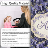 Rich Purple Wisteria on Dark Background Floral Seamless Pattern  Personalised Custom Name Super Soft Fleece Blanket Bed Sofa Throw