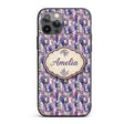 Pastel Purple Wisteria Blooms with Printed Design Custom Name Protective Phone Case Mobile Cover Durable Everyday Smartphone Shock Resistant