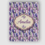 Personalised Name Pastel Purple Wisteria Custom  Unique Gift Idea Elegant Feature Canvas Wall Art Print Decor Picture Ready to Hang
