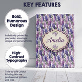 Personalised Name Pastel Purple Wisteria Custom  Unique Gift Idea Elegant Feature Canvas Wall Art Print Decor Picture Ready to Hang