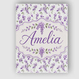 Personalised Name Subtle Lavender Hanging Custom  Unique Gift Idea Elegant Feature Canvas Wall Art Print Decor Picture Ready to Hang