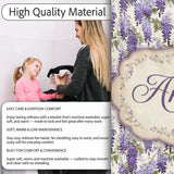 Elegant Purple Wisteria Hanging Blossoms Floral Seamless Pattern  Personalised Custom Name Super Soft Fleece Blanket Bed Sofa Throw