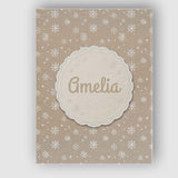Personalised Name Warm Taupe Background Custom  Modern Room Accent Elegant Feature Canvas Wall Art Print Decor Picture Ready to Hang