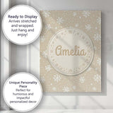 Personalised Name Classic Beige Background Custom  Unique Gift Idea Elegant Feature Canvas Wall Art Print Decor Picture Ready to Hang
