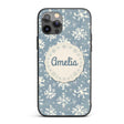 Blue Background Large Snowflake Winter Seamless Custom Name Protective Phone Case Mobile Cover Durable Everyday Smartphone Shock Resistant