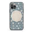 Blue Background Snowflake Star Winter Seamless Custom Name Protective Phone Case Mobile Cover Durable Everyday Smartphone Shock Resistant