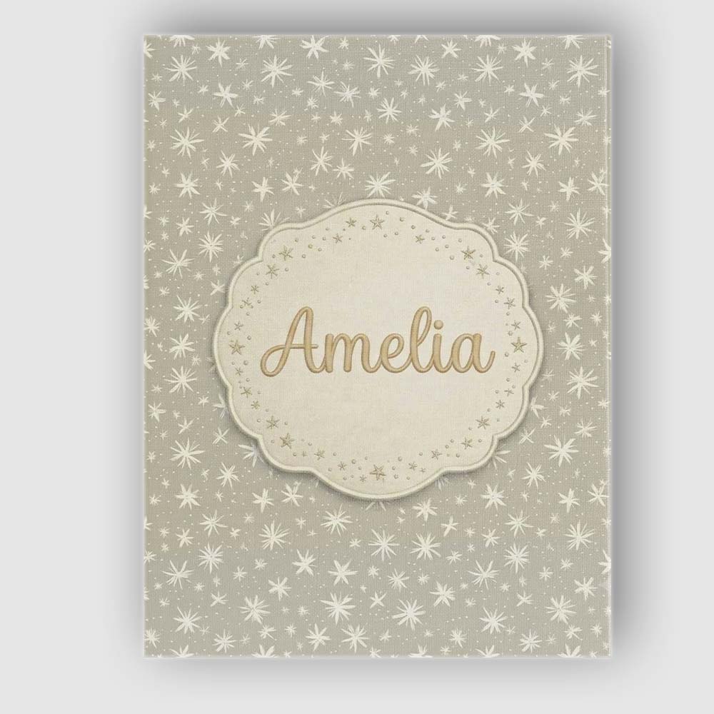 Personalised Name Neutral Beige Star Custom Premium Decorative Design Modern Room Accent Canvas Wall Art Print Decor Picture Ready to Hang