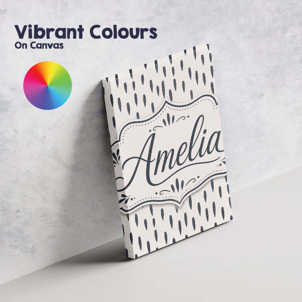 Personalised Name Neutral Abstract Brush Custom  Unique Gift Idea Elegant Feature Canvas Wall Art Print Decor Picture Ready to Hang
