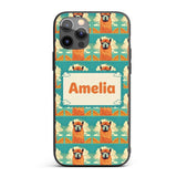 Cute Alpaca Portrait With Blue Sky And Clouds Custom Name Protective Phone Case Mobile Cover Durable Everyday Smartphone Shock Resistant