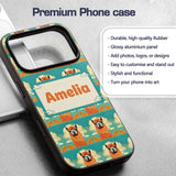Cute Alpaca Portrait With Blue Sky And Clouds Custom Name Protective Phone Case Mobile Cover Durable Everyday Smartphone Shock Resistant