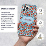 Red Poppy Flowers Botanical Garden Printed Design Custom Name Protective Phone Case Mobile Cover Durable Everyday Smartphone Shock Resistant