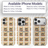 Vintage Cheetah Postage Stamp Style Safari Animal Custom Name Protective Phone Case Mobile Cover Durable Everyday Smartphone Shock Resistant