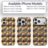 Golden Sunset Cheetah Wildlife Landscape Seamless Custom Name Protective Phone Case Mobile Cover Durable Everyday Smartphone Shock Resistant