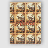 Personalised Name Artistic Cheetah Nature Custom  Unique Gift Idea Elegant Feature Canvas Wall Art Print Decor Picture Ready to Hang