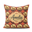 Custom Name Decorative Cheetah Landscape Seamless Pattern Custom Square Filled Cushion Throw Pillow Sofa Bed Home Decor Zip Washable UK Made