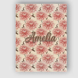 Personalised Name Soft Pink Dahlia Floral Custom  Unique Gift Idea Elegant Feature Canvas Wall Art Print Decor Picture Ready to Hang