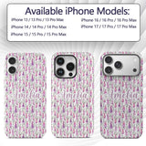 Purple Wildflower Meadow Watercolor Seamless Custom Name Protective Phone Case Mobile Cover Durable Everyday Smartphone Shock Resistant