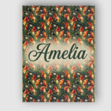 Personalised Name Vibrant Orange Lily Custom Modern Room Accent Creative Decorator Style Canvas Wall Art Print Decor Picture Ready to Hang