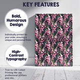 Personalised Name Pink Foxglove Flowers Custom  Modern Room Accent Elegant Feature Canvas Wall Art Print Decor Picture Ready to Hang