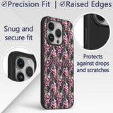 Pink Foxglove Flowers Botanical Garden Seamless Custom Name Protective Phone Case Mobile Cover Durable Everyday Smartphone Shock Resistant