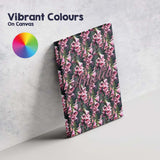 Personalised Name Pink Foxglove Flowers Custom  Modern Room Accent Elegant Feature Canvas Wall Art Print Decor Picture Ready to Hang